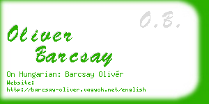 oliver barcsay business card